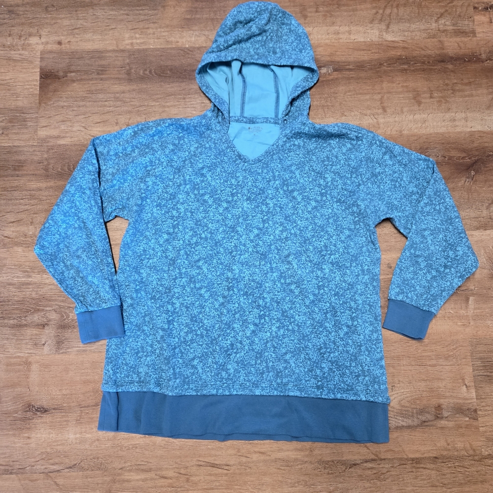 Athleta Womens Teal Heathered Hoodie Size Medium